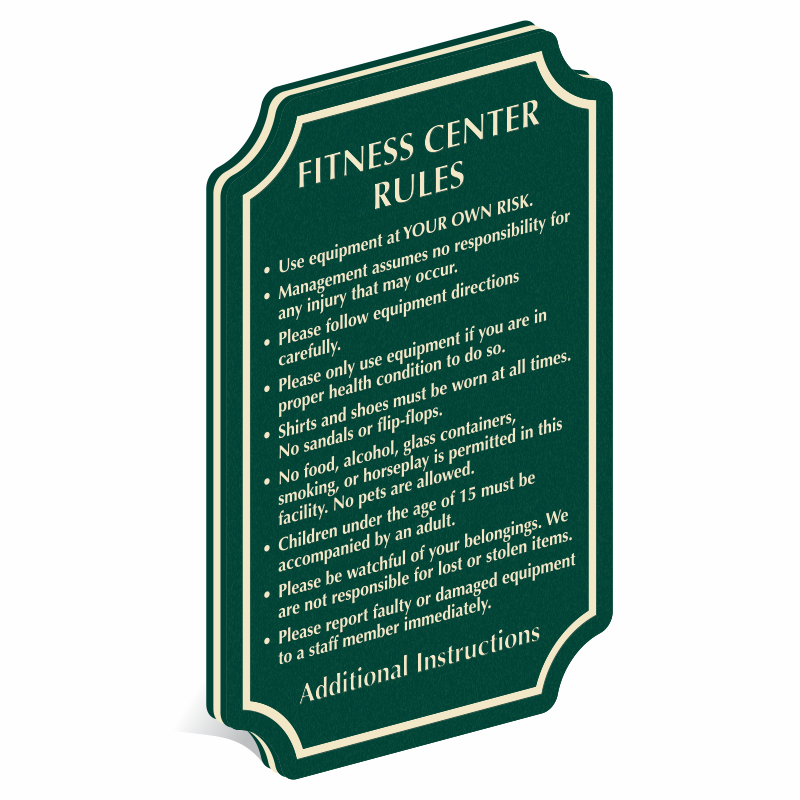 Gym &amp; Fitness Room Signs Health Club Signs at Best Price