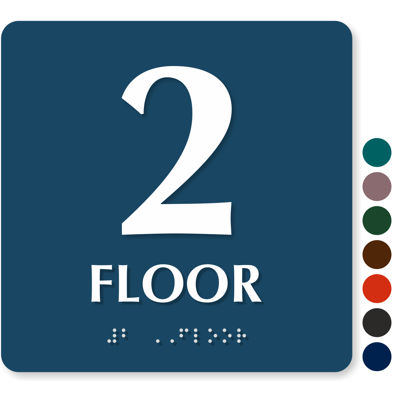 Floor Number Signs Braille, Engraved,Glow in dark Stair Signs