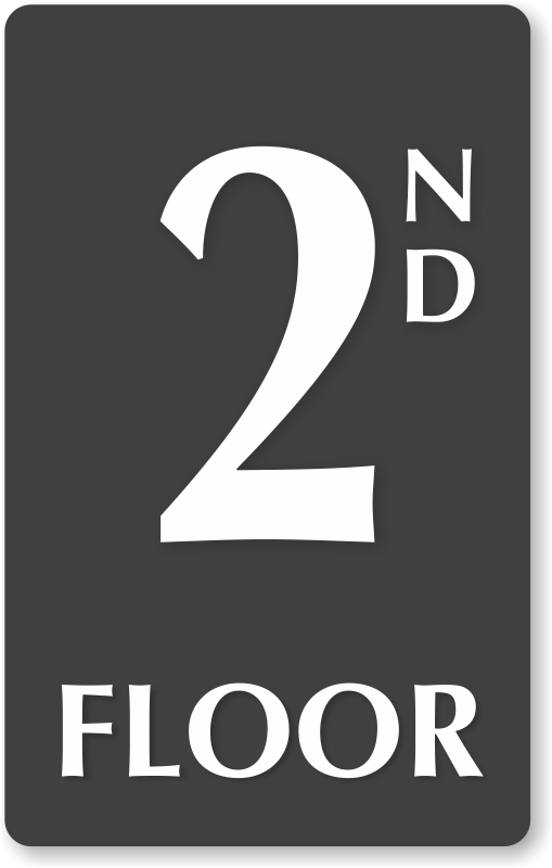 Floor Number Signs - Braille, Engraved,Glow in dark Stair Signs