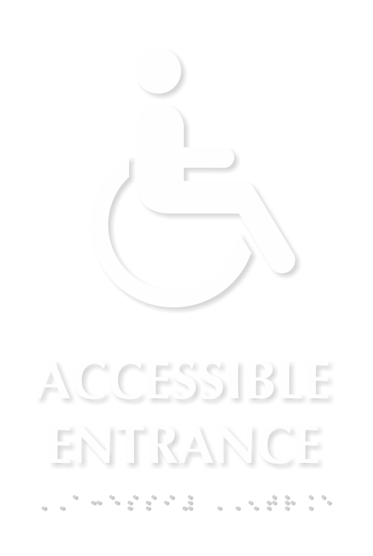 Accessible Entrance TactileTouch Braille Door Sign