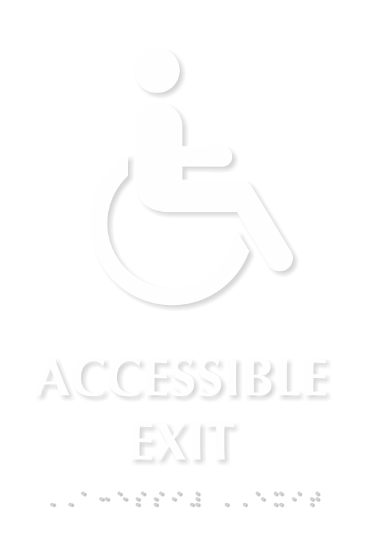 Accessible Exit TactileTouch Braille Door Sign