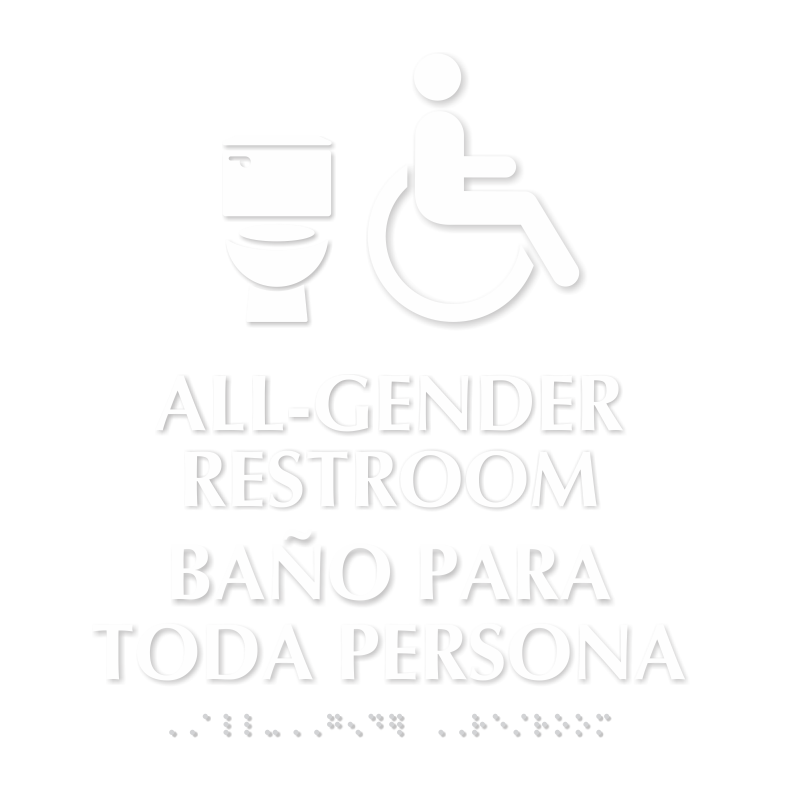 All Gender Restroom ISA And Toilet Symbol Sign