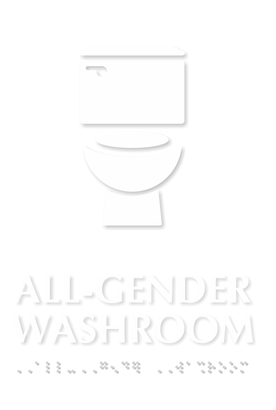 All-Gender Washroom TactileTouch Sign with Braille