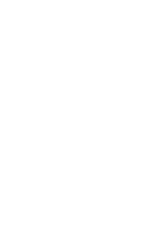 Engraved Ambulance Entrance Sign with Medical Van Symbol