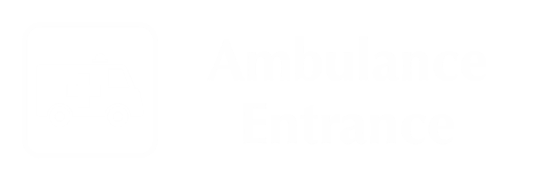 Ambulance Entrance Engraved Sign with Medical Van Symbol