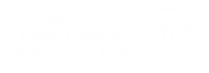 All Appointments Check-In At Reception Desk Engraved Sign