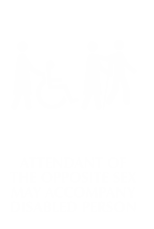 Accompany Disabled Person Select-a-Color Engraved Sign