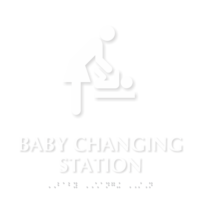 Baby Changing Station TactileTouch Braille Sign