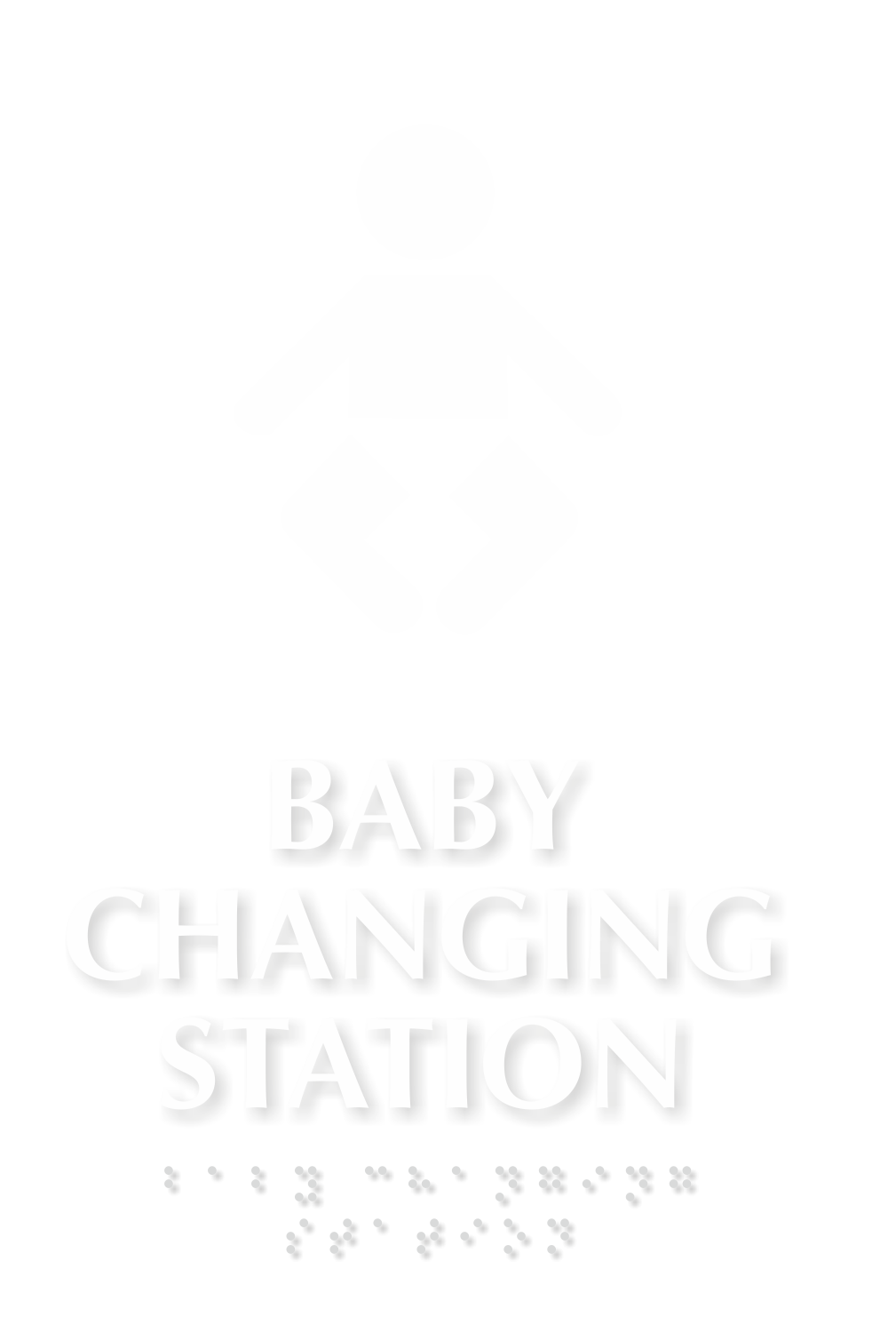 Baby Changing Station TactileTouch Braille Sign