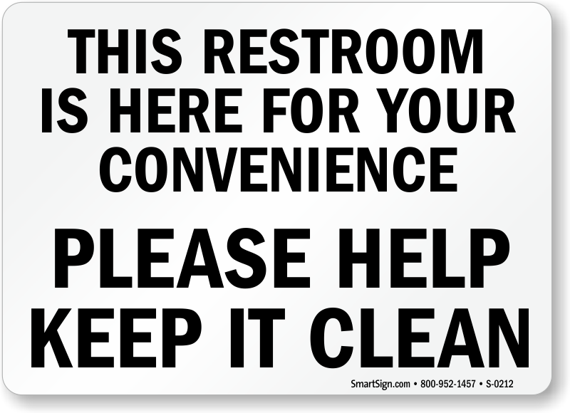 Keep Restroom Clean Sign Free Pdf Sku S