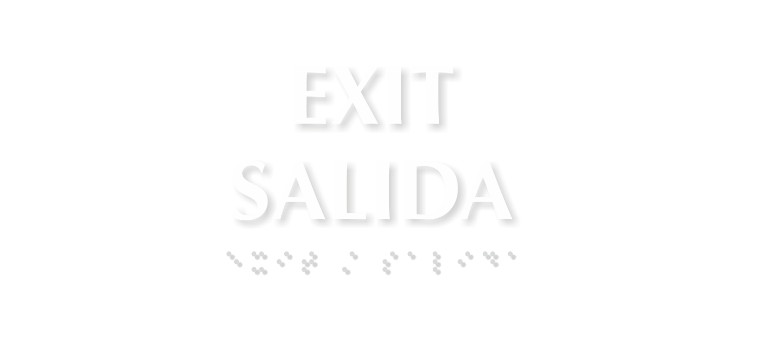 Bilingual Braille Exit Signs