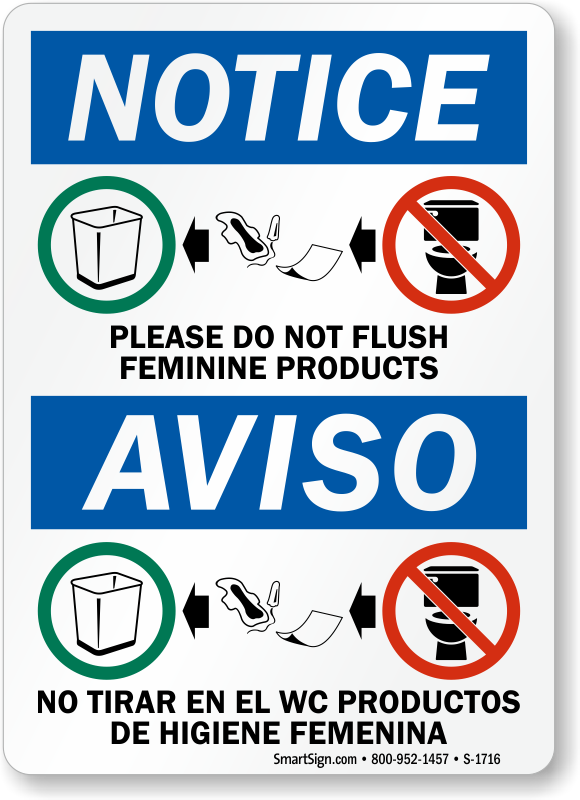 Feminine Hygiene Signs.
