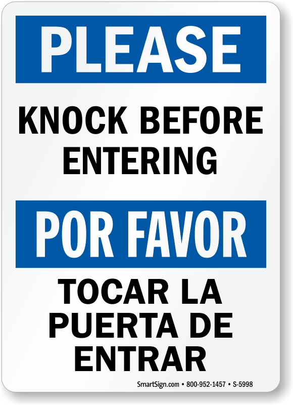 Please Knock Signs from MyDoorSign