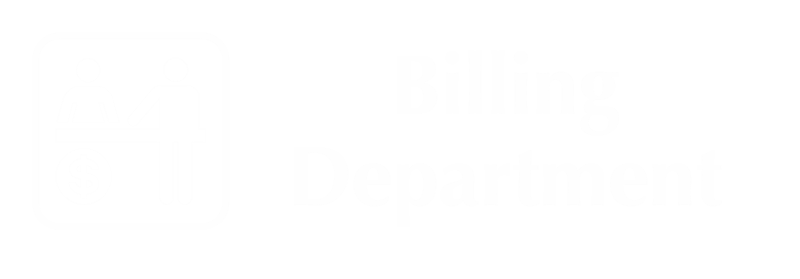 Billing Department Engraved Sign with Billing Counter Symbol