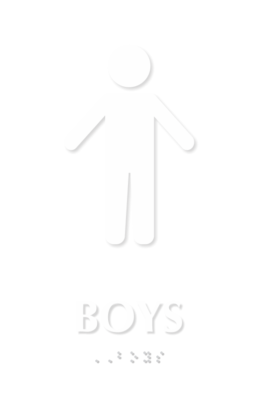 Boys Restroom Braille Sign