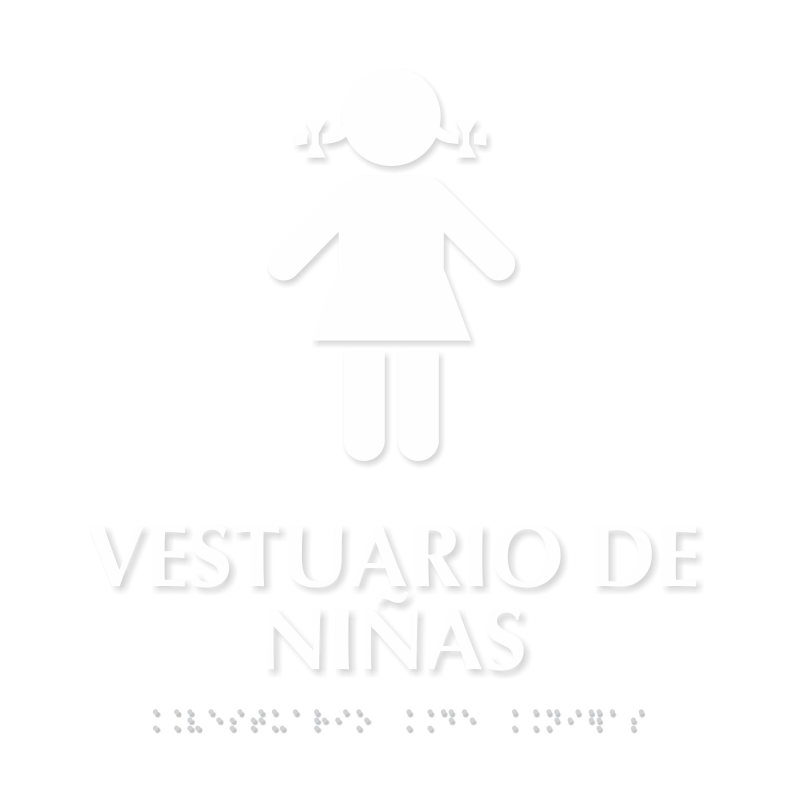 Vestuario De Niñas Spanish Braille Sign