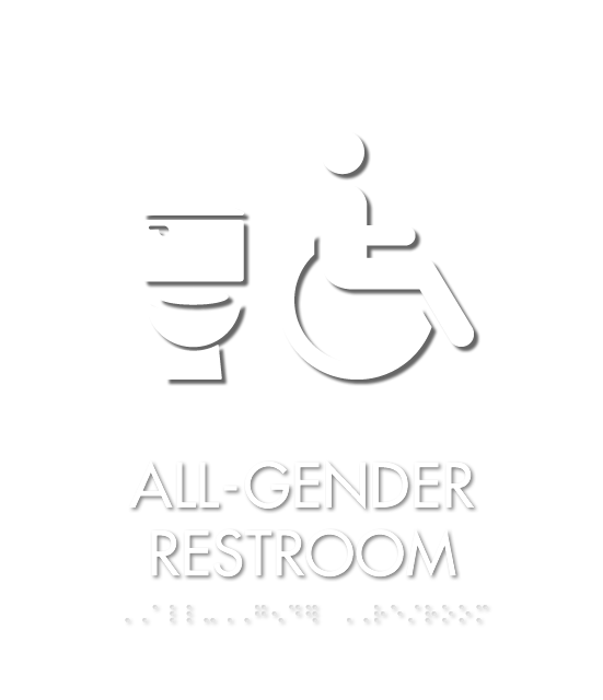 Optik All-Gender Restroom Sign