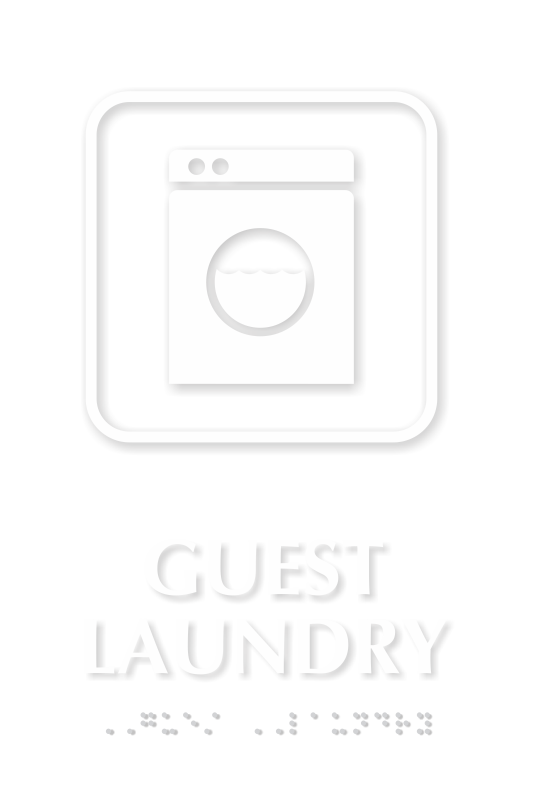 Guest Laundry Symbol TactileTouch™ Sign with Braille