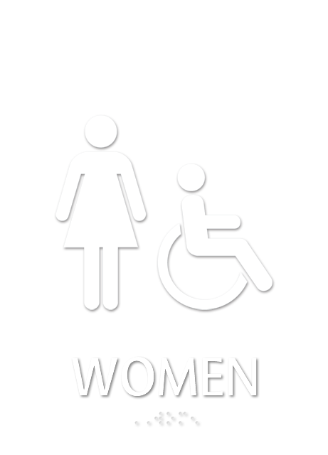 Women, with Women/ISA Handicapped Graphic Braille Sign