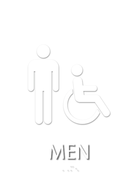 Men/ISA Handicapped Graphic and Braille Sign