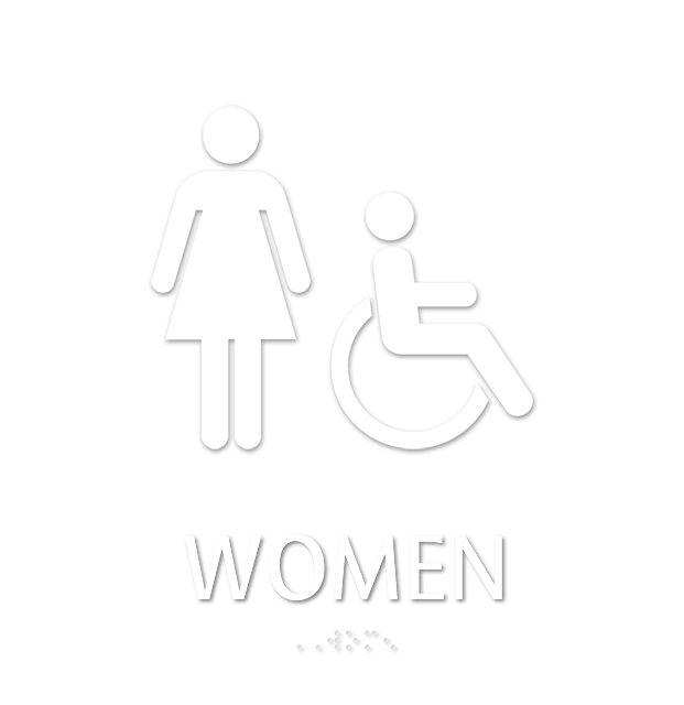 Women, with Women/ISA Handicapped Graphic Braille Sign