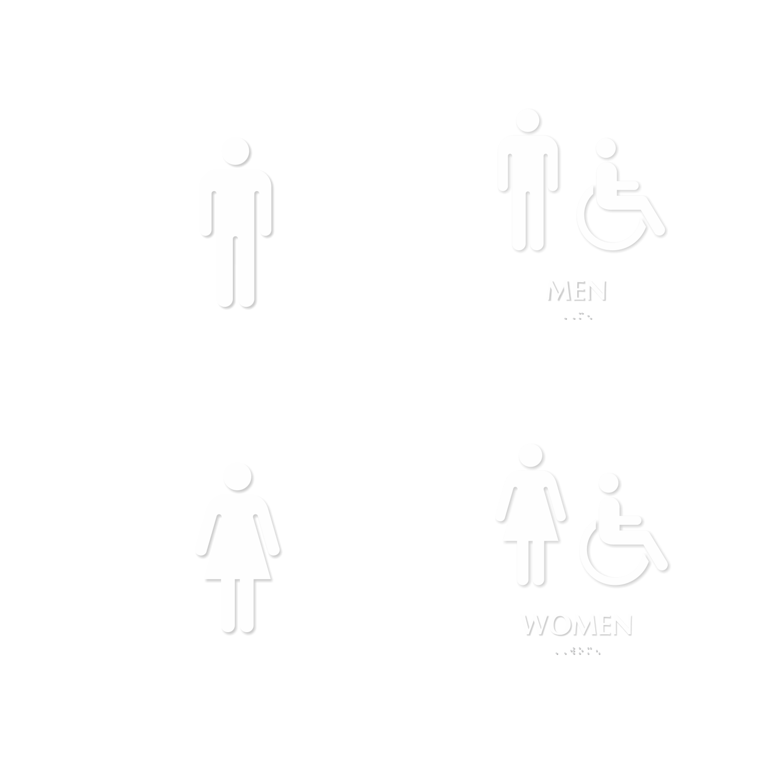 California Wall And Door Bathroom Sign Kit: Men And Women Sign With Accessible Pictogram
