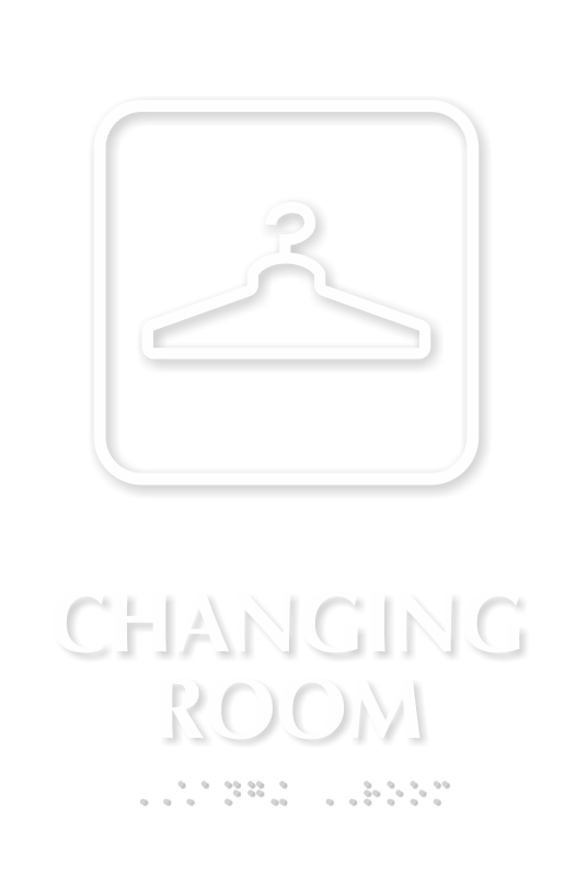 Changing Room with Symbol TactileTouch™ Sign with Braille