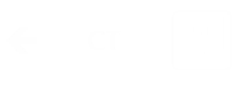 CT Engraved Sign with Computed Tomography Left Symbol