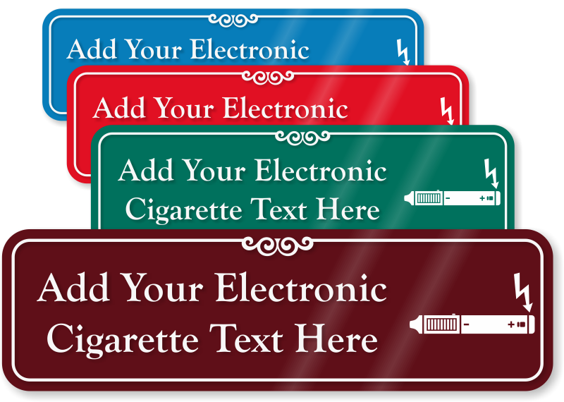 No E-Cigarette Signs | Electronic Cigarettes Prohibited Sign