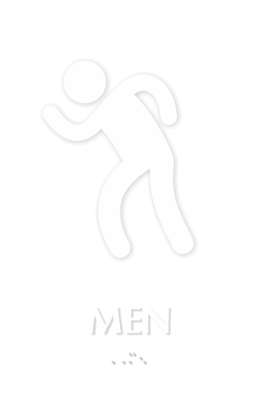 Men Party Restroom TactileTouch Braille Sign