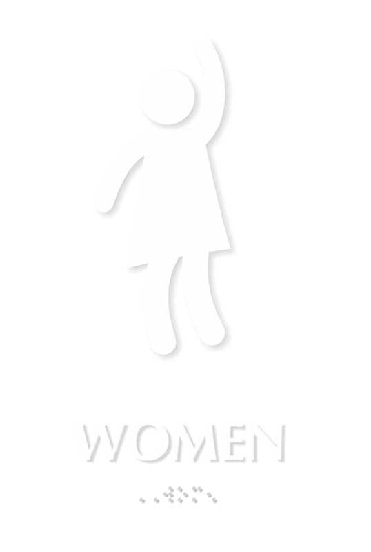 Women Party Restroom TactileTouch Braille Sign