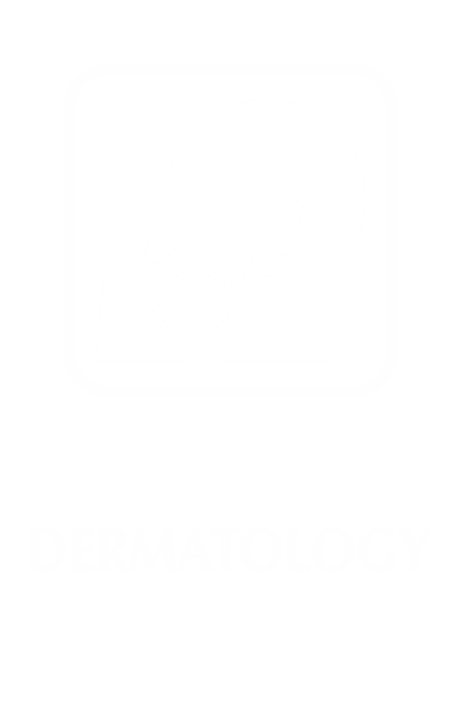 Dermatology Engraved Hospital Sign with Skin Disease Symbol