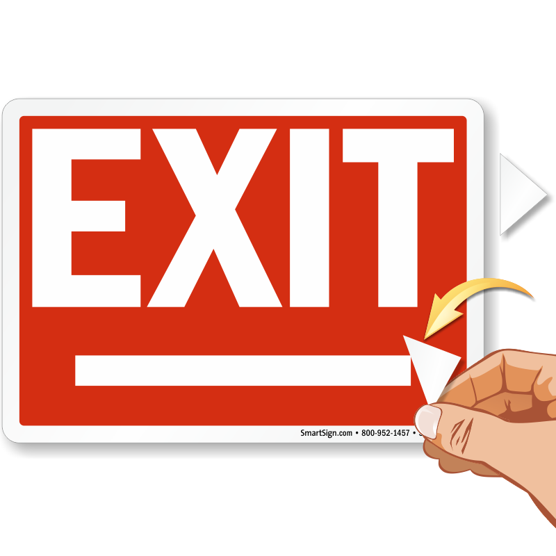 Directional Exit Signs With Arrows 9908