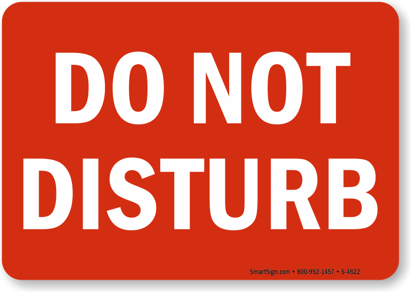 Do Not Disturb Sign, Red, SKU S4622