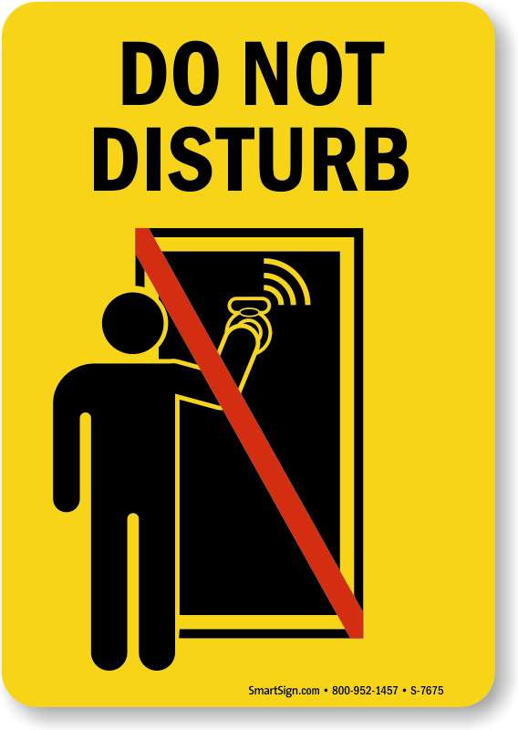 Do Not Disturb Sign, Yellow, SKU S7675