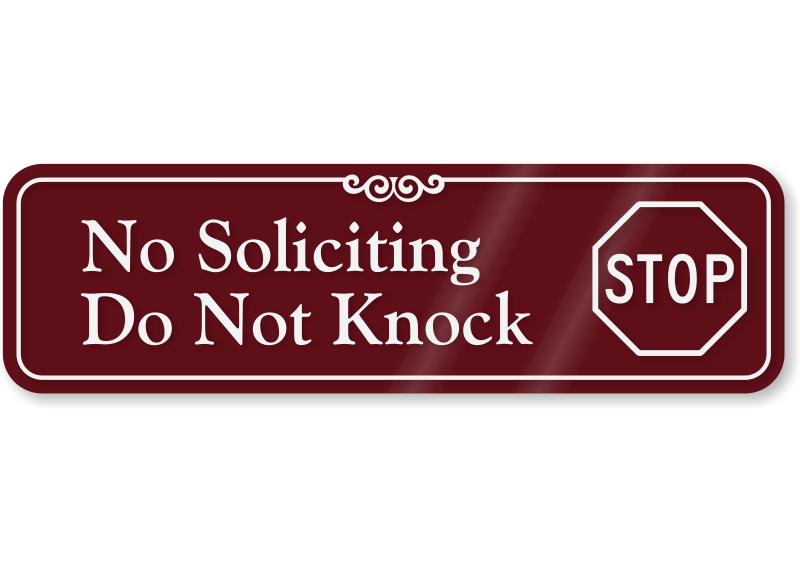 Do Not Disturb Sign No Soliciting Door Magnet Front Door No Soliciting Sign 