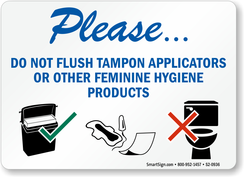Courteous Feminine Hygiene Signs.