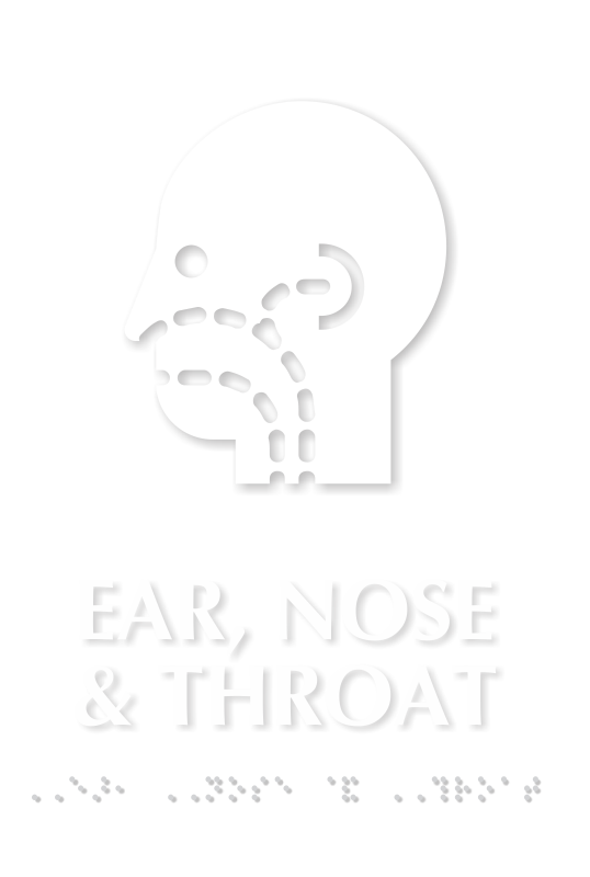 Ear, Nose and Throat Braille Sign, ENT Symbol