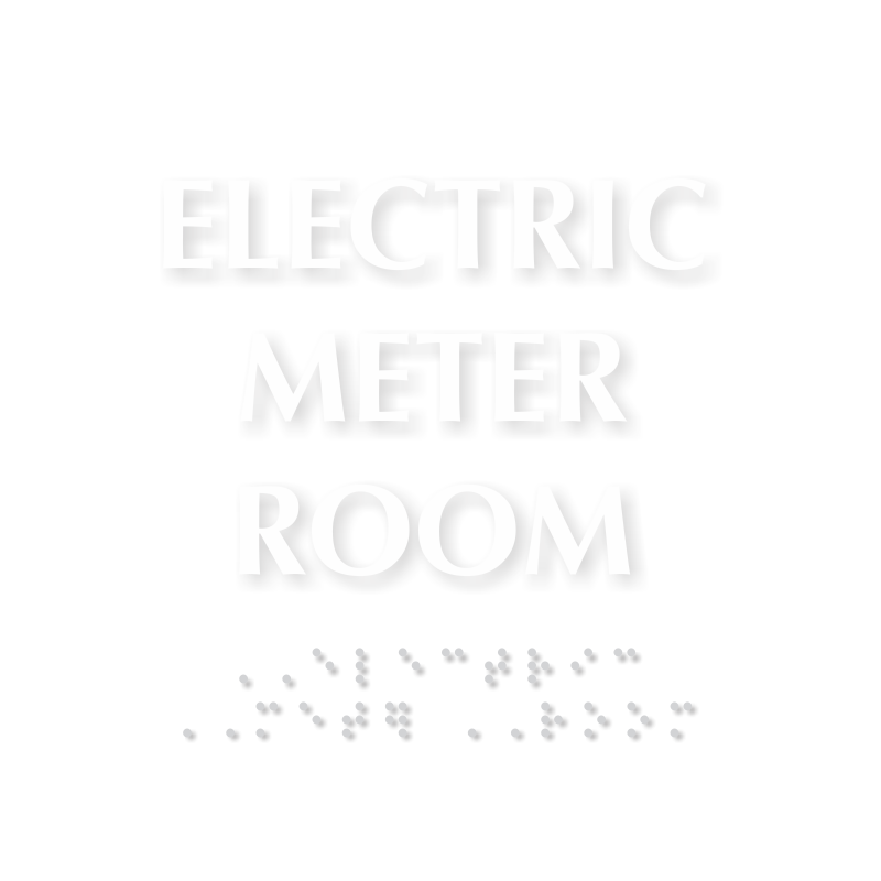 Electric Meter Room TactileTouch Braille Sign