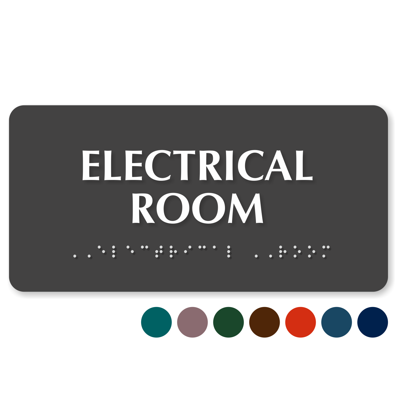 Hotel Business Sign Placard W/ Braille Electrical Room