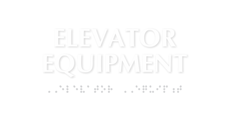 Elevator Equipment Tactile Touch Braille Sign