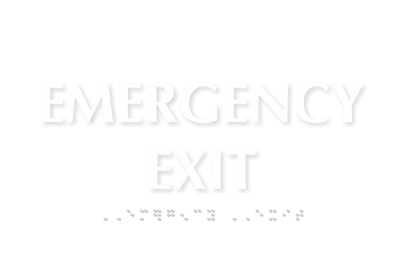 Emergency Exit TactileTouch Braille Door Sign