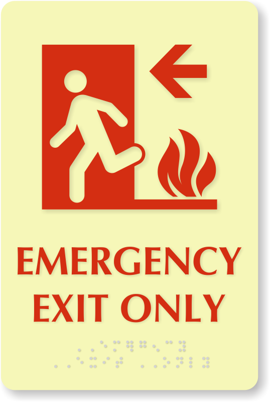 Emergency Exit Directional Signs 4988