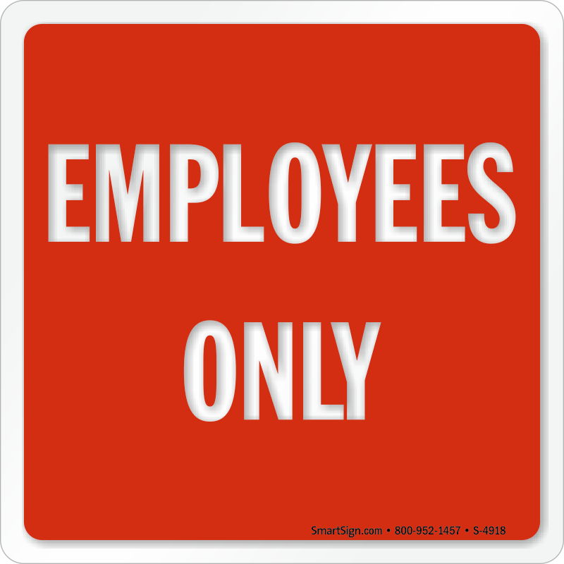 employees only sign roblox decal