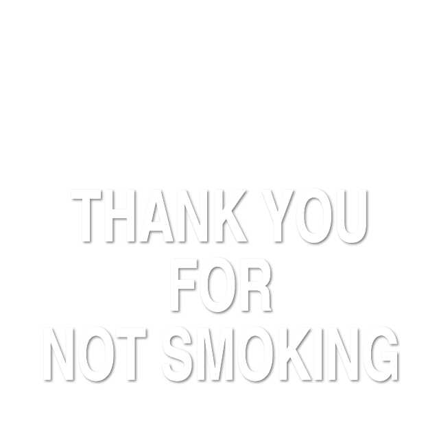 Thank You for Not Smoking Graphic Sign