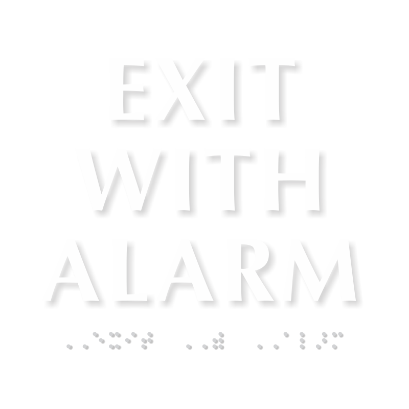 Exit with Alarm Braille Sign