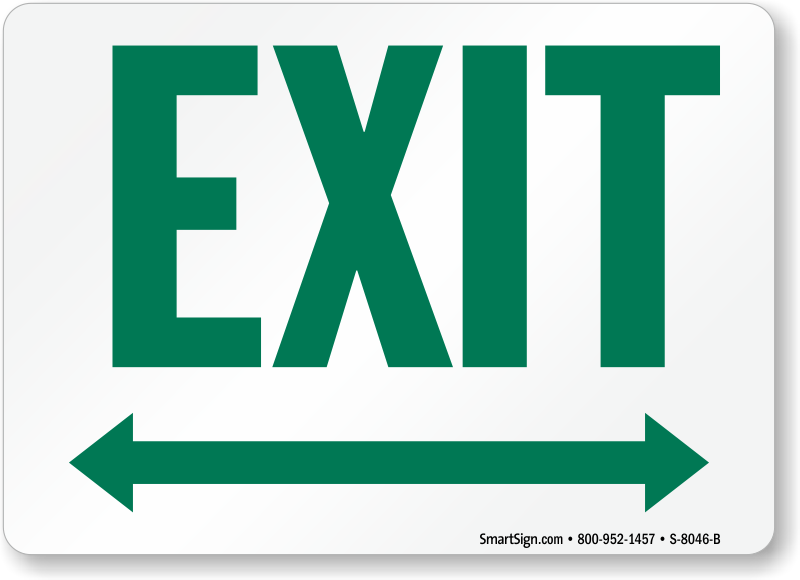 Directional Exit Signs With Arrows | Free PDF