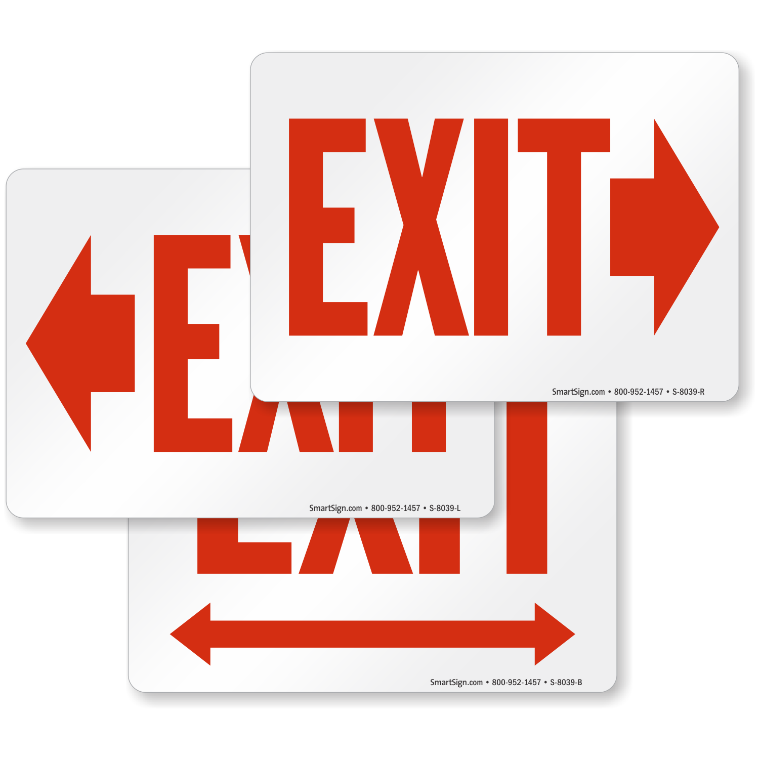 Directional Exit Signs With Arrows 0409