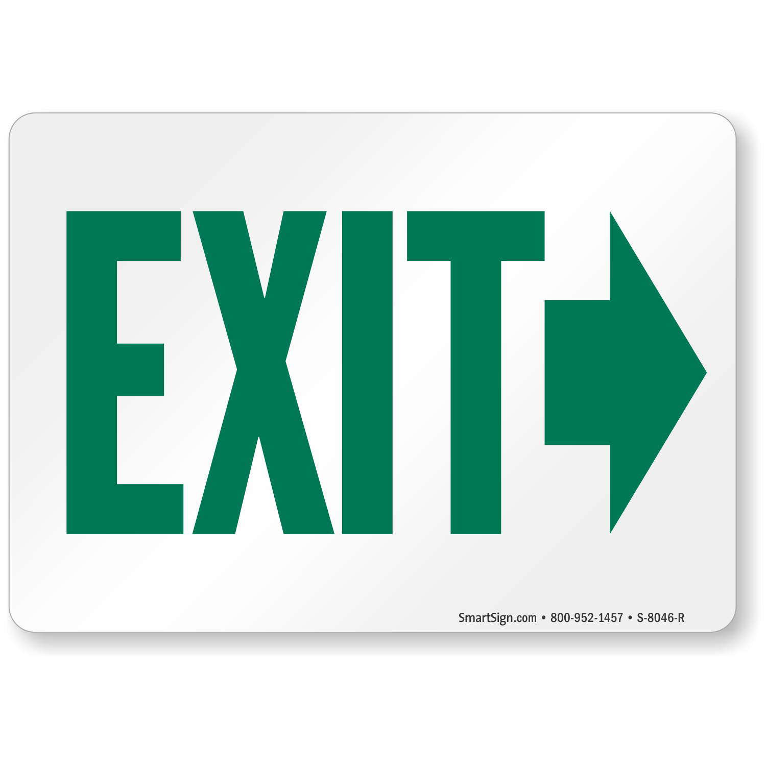 Exit Sign With Right Arrow