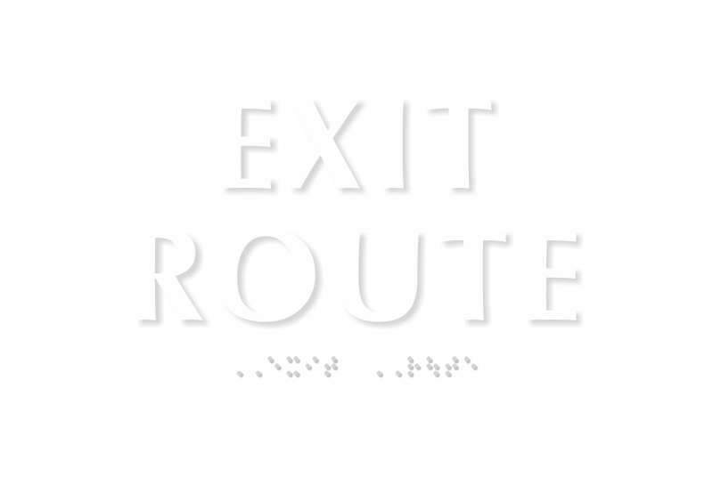 Braille Exit Route Sign